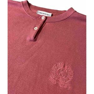 Vintage Made‎ In USA Calvin Klein Sport Women's L Dusty Rose 100% Cotton Sweater